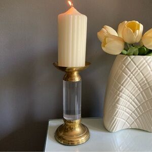 Brass & Lucite Candleholder